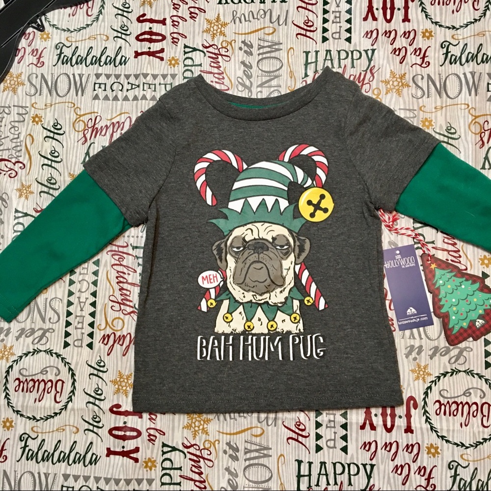 Bah Hum Pug Tee - Picture 2 of 4